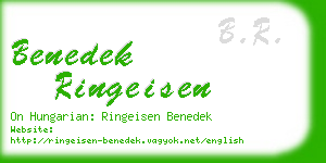 benedek ringeisen business card